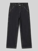 Jack & Jones Wide Fit Jeans mit Logo-Patch Modell 'Alex' in Black, Grö...