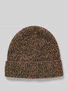 Christian Berg Woman Wollmütze in Strick-Optik in Mittelbraun, Größe 1