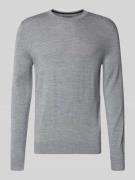 Christian Berg Men Regular Fit Longsleeve aus Merino-Mix in Hellgrau M...
