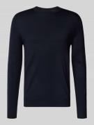 Christian Berg Men Regular Fit Longsleeve aus Merino-Mix in Marine, Gr...