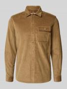 Blend Regular Fit Freizeithemd mit Brusttasche in Beige, Größe 3XL