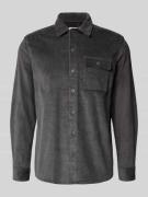 Blend Regular Fit Freizeithemd mit Brusttasche in Anthrazit, Größe 3XL