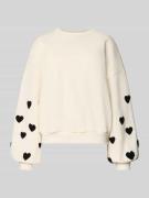 Only Relaxed Fit Sweatshirt aus Baumwoll-Mix Modell 'MACY' in Offwhite...