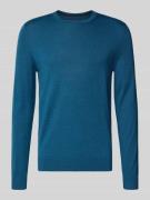 Christian Berg Men Regular Fit Pullover aus Woll-Mix in Petrol Melange...