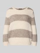 Oui Relaxed Pullover in Strick-Optik mit Woll- und Mohair-Anteil in Ta...