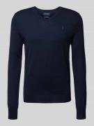 Polo Ralph Lauren Strickpullover aus Merinowolle mit V-Ausschnitt in M...