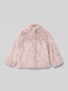 Mango Jacke aus Kunstfell mit Stehkragen Modell 'bole' in Rosa, Größe ...