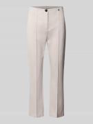 Marc Cain Slim Fit Stoffhose mit Ziernähten in Kitt, Größe 34