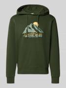 Jack & Jones Hoodie mit Motiv-Print Modell 'SUN' in Dunkelgruen, Größe...