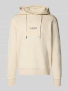 Jack & Jones Hoodie mit Label-Print Modell 'SOHO' in Beige, Größe XL
