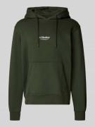 Jack & Jones Hoodie mit Label-Print Modell 'SOHO' in Dunkelgruen, Größ...