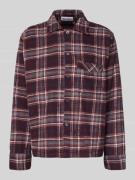 REVIEW Regular Fit Freizeithemd mit Kentkragen in Bordeaux, Größe XL