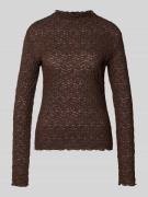 Jake*s Collection Slim Fit Longsleeve in semitransparentem Design in D...