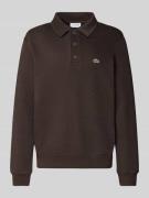 Lacoste Regular Fit Sweatshirt aus reiner Baumwolle in Dunkelbraun, Gr...