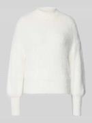 Guess Strickpullover mit gerippten Abschlüssen Modell 'KEYLA' in Ecru,...