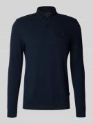 bugatti Slim Fit Poloshirt mit Label-Detail in Marine, Größe 3XL