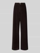 LOLLYS LAUNDRY Cordhose mit weitem Bein Modell 'Florida' in Dunkelbrau...