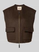 MOS MOSH Weste mit Reißverschluss in Schoko, Größe S