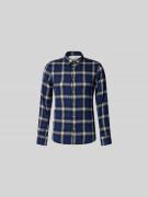 Officine Générale Slim Fit Freizeithemd mit Kentkragen in Marine, Größ...