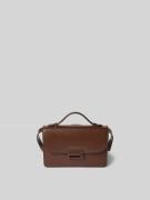 Victoria Beckham Henkeltasche mit Label-Detail in Dunkelbraun, Größe 1