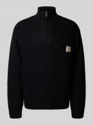 Carhartt Work In Progress Strickpullover mit Stehkragen und Reißversch...