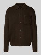 Jack & Jones Premium Strickjacke mit Umlegekragen und Brusttasche in S...