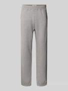 Wood Wood Sweatpants mit elastischem Bund in Mittelgrau, Größe L