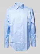 Jake*s Regular Fit Businesshemd aus Satin in Hellblau, Größe 41/42