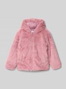 Name It Jacke mit Teddyfell Modell 'MILA' in Altrosa, Größe 110