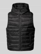Jack & Jones Steppweste mit Kapuze und Eingrifftaschen in Black, Größe...
