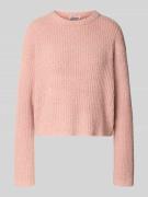 Review Strickpullover mit Strukturmuster in Altrosa, Größe XL