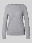 Christian Berg Woman Strickpullover mit U-Boot-Ausschnitt in Mittelgra...