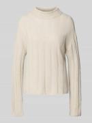 Marc Cain Wollpullover mit Stehkragen Woll-Kaschmir-Mix in Sand, Größe...