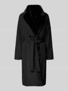 PETITE M. Wendemantel mit Umlegekragen und Bindegürtel in Black, Größe...