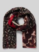 Betty Barclay Schal mit Allover-Muster in Dunkelbraun, Größe 1
