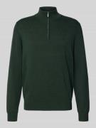 Fynch-Hatton Strickpullover mit Troyer-Kragen in Bottle, Größe XL