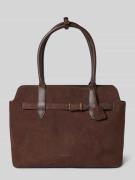 Marc O'Polo Shopper aus reinem Rindsvelours in Dunkelbraun, Größe 1