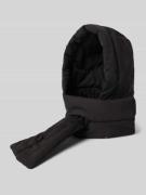 Loevenich Mütze in Kapuzenform mit Schal und Label-Detail in Black, Gr...