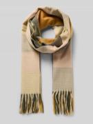 Kurt Beines Schal mit Fransen Modell 'happy' in Beige, Größe 1