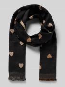 Kurt Beines Schal aus Viskose-Mix mit Fransen in Black, Größe 1