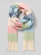 Kurt Beines Schal mit Streifenmuster und Fransen in Blau, Größe 1