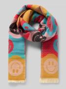 Kurt Beines Schal im Allover-Look Modell 'Smiley Stole' in Pink, Größe...