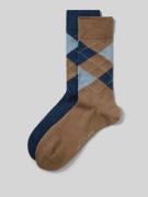 camano Socken mit elastischem Rippenbündchen im 2er-Pack in Marine, Gr...