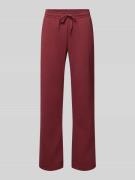 Gina Tricot Straight Fit Sweatpants mit Tunnelzug in Bordeaux, Größe L