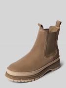 Tamaris Chelsea Boots aus echtem Rindsleder in Taupe, Größe 36