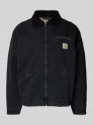 Carhartt Work In Progress Jeansjacke mit Umlegekragen und Reißverschlu...