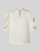 Neo Noir Regular Fit Blusenshirt mit Puffärmeln Modell 'Roella' in Wei...