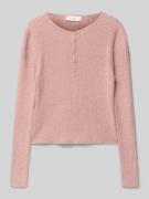 Mango Strickpullover mit Knopfleiste Modell 'willow' in Rosa, Größe 12...