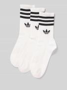 adidas Originals Socken mit Logo-Print im 3er-Pack in Weiss, Größe 35-...