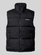 REVIEW Steppweste mit Stehkragen in Black, Größe L